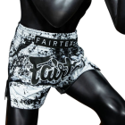Шорти - Fairtex Muay Thai Shorts Grunge BS1948 - White
